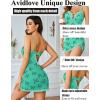 imageAvidlove Women Sexy Nightgown Lace Babydoll Chemises VNeck Modal Sleepwear Full Slip Side Slit Sleep Dress XSXXLGreenbutterfly