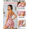 imageAvidlove Women Sexy Nightgown Lace Babydoll Chemises VNeck Modal Sleepwear Full Slip Side Slit Sleep Dress XSXXLLove Heart