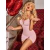 imageAvidlove Women Sexy Nightgown Lace Babydoll Chemises VNeck Modal Sleepwear Full Slip Side Slit Sleep Dress XSXXLPink