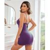 imageAvidlove Women Sexy Nightgown Lace Babydoll Chemises VNeck Modal Sleepwear Full Slip Side Slit Sleep Dress XSXXLPurple