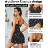 imageAvidlove Women Sexy Nightgown Lace Babydoll Chemises VNeck Modal Sleepwear Full Slip Side Slit Sleep Dress XSXXLStarry Sky