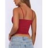 imageAvidlove Womens Camisole Tank Tops Lace Spaghetti Strap Sleeveless Top V Neck Slim Basic Cami Tops Lingerie Wine Red