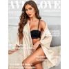 imageAvidlove Womens Kimono Robe Short Satin Pure Short Silky RobesChampagne