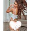 imageAvidlove Womens Lingerie 4 Piece Garter Lingerie Floral Lace Bra and Panty Sets with Underwire SXXLLight Green