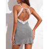 imageAvidlove Womens Lingerie Sexy Lace Babydoll V Neck Sleepwear Cotton Nightgowns for Women Chemise1 Grey