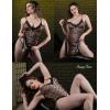 imageAvidlove Womens Lingerie Sexy Nightgown Milk Silk Sleepwear Lace Babydoll Chemise Side Slit Nightie with ThongAleopardcoffee