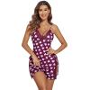imageAvidlove Womens Lingerie Sexy Nightgown Milk Silk Sleepwear Lace Babydoll Chemise Side Slit Nightie with ThongPurple Love
