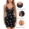 imageAvidlove Womens Lingerie Sexy Nightgown Milk Silk Sleepwear Lace Babydoll Chemise Side Slit Nightie with ThongWhite Heart
