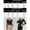 imageAvidlove Womens Long Sleeve Tops Sweetheart Neck Y2k Double Lined Bodysuit Top Fitted Basic Tee Going Out ShirtsBlack