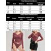 imageAvidlove Womens Long Sleeve Tops Sweetheart Neck Y2k Double Lined Bodysuit Top Fitted Basic Tee Going Out ShirtsDark Purple