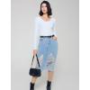imageAvidlove Womens Long Sleeve Tops Sweetheart Neck Y2k Double Lined Bodysuit Top Fitted Basic Tee Going Out ShirtsWhite
