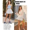 imageAvidlove Womens Pleated Skater Skirt Basic Casual High Waisted Ruffles Flared Mini Lingerie SkirtsAwhite