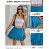imageAvidlove Womens Pleated Skater Skirt Basic Casual High Waisted Ruffles Flared Mini Lingerie SkirtsDark Blue