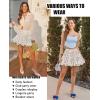 imageAvidlove Womens Pleated Skater Skirt Basic Casual High Waisted Ruffles Flared Mini Lingerie SkirtsWhite Flower