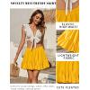 imageAvidlove Womens Pleated Skater Skirt Basic Casual High Waisted Ruffles Flared Mini Lingerie SkirtsYellow