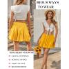 imageAvidlove Womens Pleated Skater Skirt Basic Casual High Waisted Ruffles Flared Mini Lingerie SkirtsYellow