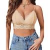 imageAvidlove Lace Bralette for Women V Neck Tank Top Spaghetti Strap Tube Slim Camisole Lingerie with Detachable PaddedChampagne