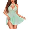 imageAvidlove Lingerie For Women Lace Babydoll Sexy Chemise Halter Nightwear Mesh Sleepwear