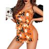 imageAvidlove Women Babydoll For Women Satin Nightwear Lace Chemise Sexy NightgownOrange Halloween