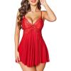 imageAvidlove Women Lace Lingerie Babydoll Sexy Chemise Exotic Nightgowns Bridal NightdressBred