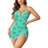 imageAvidlove Women Sexy Nightgown Lace Babydoll Chemises VNeck Modal Sleepwear Full Slip Side Slit Sleep Dress XSXXLGreenbutterfly