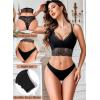 imageAvidlove 1 or 3 Pack Cheeky Underwear for Women Lace No Show Bikini Soft Breathe hipster pantiesBlack