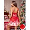 imageAvidlove Babydoll Lingerie for Women Floral Snap Crotch Teddy Chemise Nightie Lace NightgownPattern 5