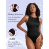 imageAvidlove Bodysuits for Women Crew Neck Sleeveless Body Suits Snap Closure Double Lined Tank Tops BodysuitBlack