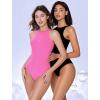 imageAvidlove Bodysuits for Women Crew Neck Sleeveless Body Suits Snap Closure Double Lined Tank Tops BodysuitBlack