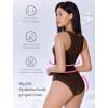 imageAvidlove Bodysuits for Women Crew Neck Sleeveless Body Suits Snap Closure Double Lined Tank Tops BodysuitBrown
