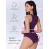 imageAvidlove Bodysuits for Women Crew Neck Sleeveless Body Suits Snap Closure Double Lined Tank Tops BodysuitDeep Purple