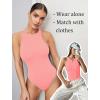 imageAvidlove Bodysuits for Women Crew Neck Sleeveless Body Suits Snap Closure Double Lined Tank Tops BodysuitLight Pink