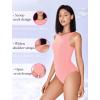 imageAvidlove Bodysuits for Women Crew Neck Sleeveless Body Suits Snap Closure Double Lined Tank Tops BodysuitLight Pink