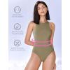 imageAvidlove Bodysuits for Women Crew Neck Sleeveless Body Suits Snap Closure Double Lined Tank Tops BodysuitMoon Gray