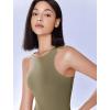 imageAvidlove Bodysuits for Women Crew Neck Sleeveless Body Suits Snap Closure Double Lined Tank Tops BodysuitMoon Gray