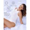 imageAvidlove Bodysuits for Women Crew Neck Sleeveless Body Suits Snap Closure Double Lined Tank Tops BodysuitWhite