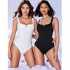 imageAvidlove Bodysuits for Women Square Neck Shapewear Bodysuit Sleeveless Sexy Body Suits Double Lined Tank Top OutfitBlack