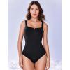 imageAvidlove Bodysuits for Women Square Neck Shapewear Bodysuit Sleeveless Sexy Body Suits Double Lined Tank Top OutfitBlack