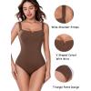 imageAvidlove Bodysuits for Women Square Neck Shapewear Bodysuit Sleeveless Sexy Body Suits Double Lined Tank Top OutfitBrown