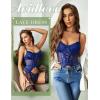 imageAvidlove Garter Lingerie for Women Floral Lace Babydoll Bodysuit Bra and Panty SetRoyal Blue