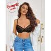 imageAvidlove Lace Bras for Women Sheer Balconette Underwire Unlined Everyday Bras Lingerie SXXLBlack