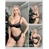imageAvidlove Lace Bras for Women Sheer Balconette Underwire Unlined Everyday Bras Lingerie SXXLBlack