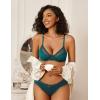 imageAvidlove Lace Bras for Women Sheer Balconette Underwire Unlined Everyday Bras Lingerie SXXLBluish Green
