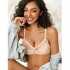 imageAvidlove Lace Bras for Women Sheer Balconette Underwire Unlined Everyday Bras Lingerie SXXLChampagne