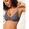 imageAvidlove Lace Bras for Women Sheer Balconette Underwire Unlined Everyday Bras Lingerie SXXLDark Gray