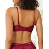 imageAvidlove Lace Bras for Women Sheer Balconette Underwire Unlined Everyday Bras Lingerie SXXLWine Red