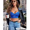 imageAvidlove Lingerie Sets for Women Bra and High Waist Panty Set 2 Piece Lace Babydoll Outfits SXXLBlue
