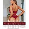 imageAvidlove Lingerie Sets for Women Bra and High Waist Panty Set 2 Piece Lace Babydoll Outfits SXXLWine Red