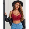 imageAvidlove Lingerie Sets for Women Bra and High Waist Panty Set 2 Piece Lace Babydoll Outfits SXXLWine Red