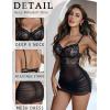 imageAvidlove Lingerie for Women Floral Mesh Nightear V Neck Babydoll Chemise Lace Chemise OutfitsBlack